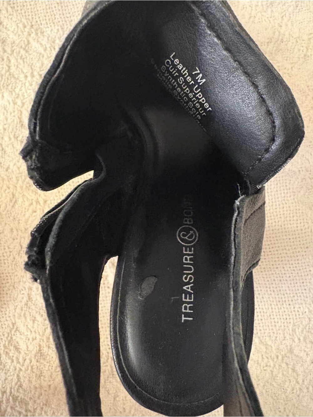 Treasure & Bond Black Peep-Toe Block Heel Sandals - Picture 11 of 12
